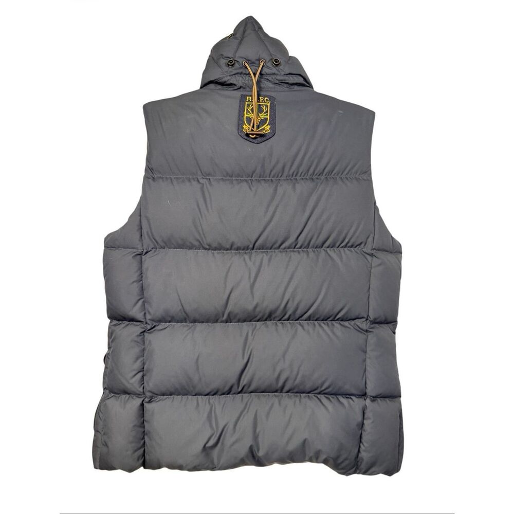 Ralph Lauren Rugby Quilted Down Puffer Vest XS Suede Patch Collectible - Picture 6 of 9